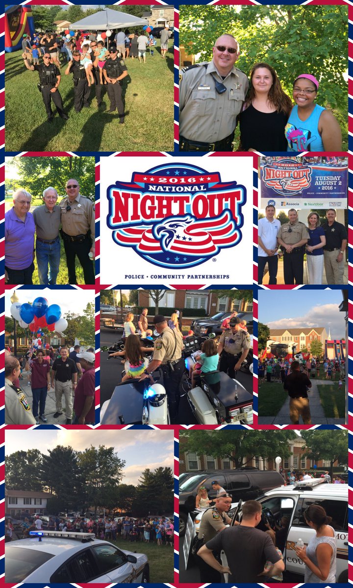 LoudounSheriff's tweet photo. From Purcellville to Sterling to South Riding, the LCSO joined residents across the county for #NationalNightOut https://t.co/mvD0gq3eJv