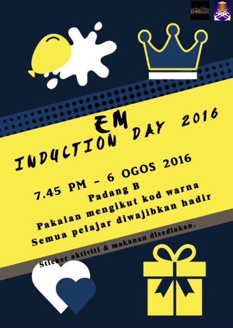 emasperak_em's tweet photo. Olla EMvengers❗️Bukan Sports Day sahaja kami anjurkan pada sabtu ni, malah induction juga!

EM INDUCTION DAY https://t.co/cPnjhTCWaP