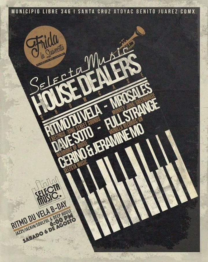 CorleoneTech's tweet photo. Sábado 06/08/18 en @FRIDALASUAVECITA
#HOUSEMUSIC
@davesotodj @RitmoDuVela 
#HouseDealers https://t.co/eRXtqp3b5r