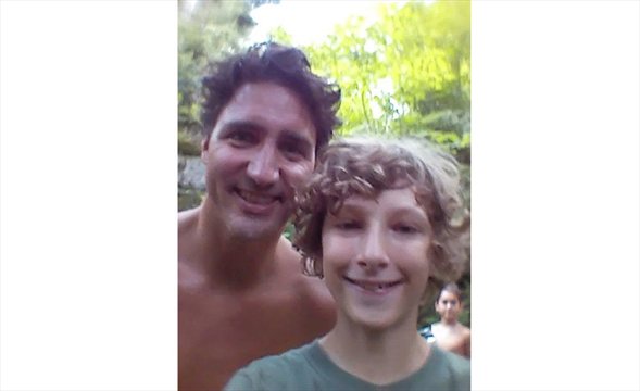 TheSpec's tweet photo. Peterborough family bumps into wild Trudeau on hike https://t.co/dZQLVvELGv https://t.co/lLvaXvpzBJ