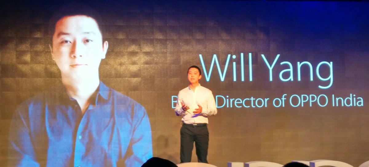 AmitMishra1207's tweet photo. #WillYang is about to launch #OPPOF1s. @oppomobileindia @NbtTech https://t.co/gpP9ZG6991