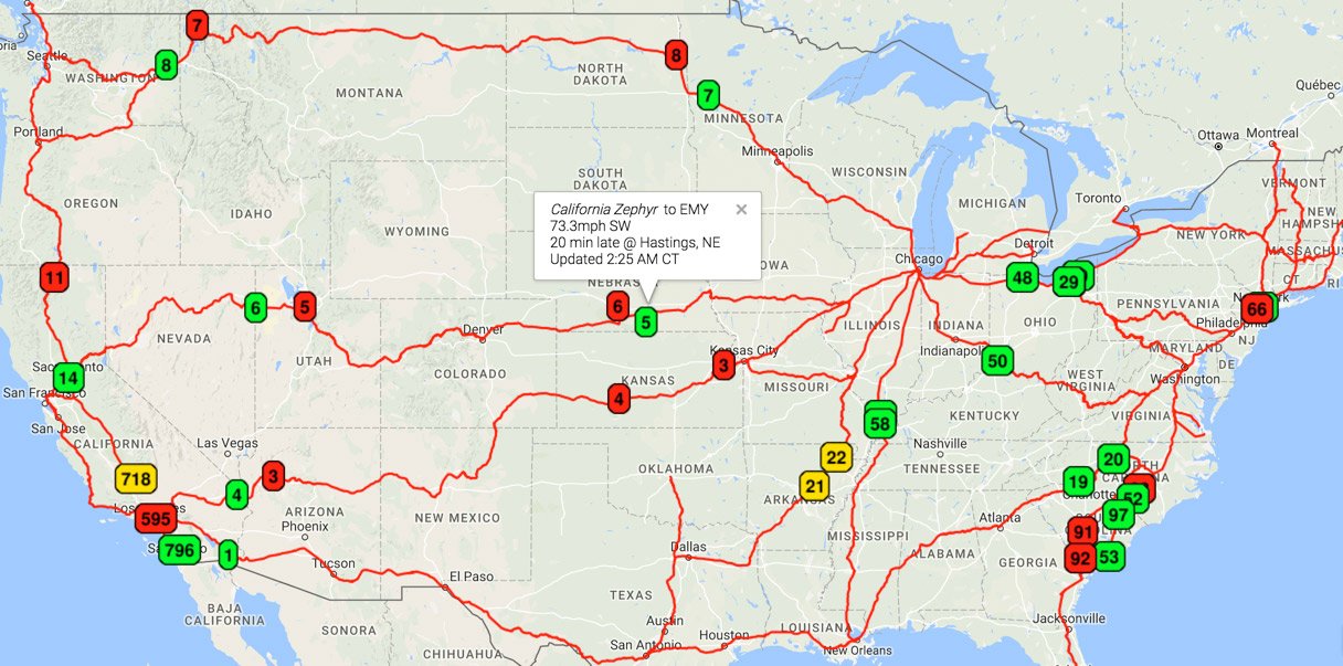 The Man in Seat 61 on Twitter: "This site's fun... Oh no, LA to Chicago  'Chief' is 1h21 late passing Dodge City at 61mph... https://t.co/9PjZkch5Qe  https://t.co/qqdKvCx0s0" / Twitter