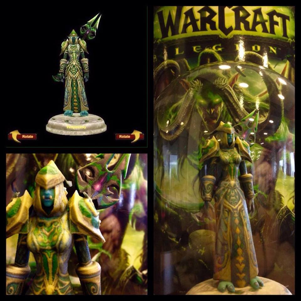 _Yeepeekay's tweet photo. Woooow that morning surprise! 😮 I got my own #WorldofWarcraft 3D printed Druid character thx to @FabZat #3Dprinting https://t.co/YQDeCcqClk