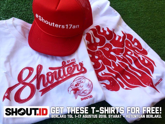 Free TShirt #WeAreShouters untuk pembelian 2pcs atau lebih produk ShoutID di shout.id <a href="/ShoutCap/">ShoutCap®</a>