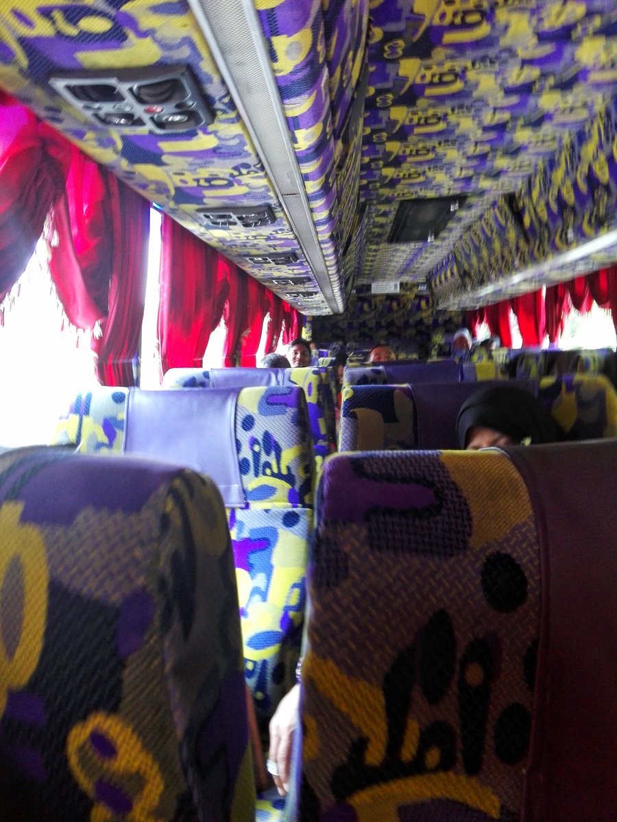 PlanetgravyBlog's tweet photo. It takes balls to upholster an entire bus with this. #acidtripbus #malaysia #lessisbore https://t.co/6TjHfNvSWk