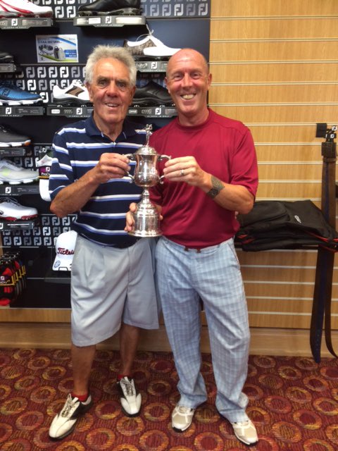 BillPower5's tweet photo. Dick Payne &amp; son ex Puckrup member Mark win the @puckruphallgc Senior men's pairs Open with a magnificent 47 points https://t.co/4ZB0iU8OFF