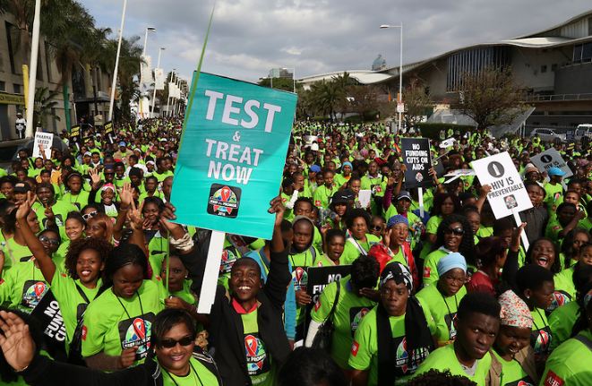 The Prevention gap report estimates that  57% of all people living with HIV now know their HIV status. #AIDS