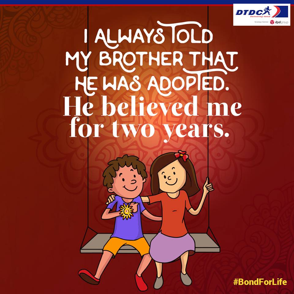 DTDCIndia's tweet photo. #SiblingLoveIsComing #BondForLife https://t.co/nljfaLTmxU