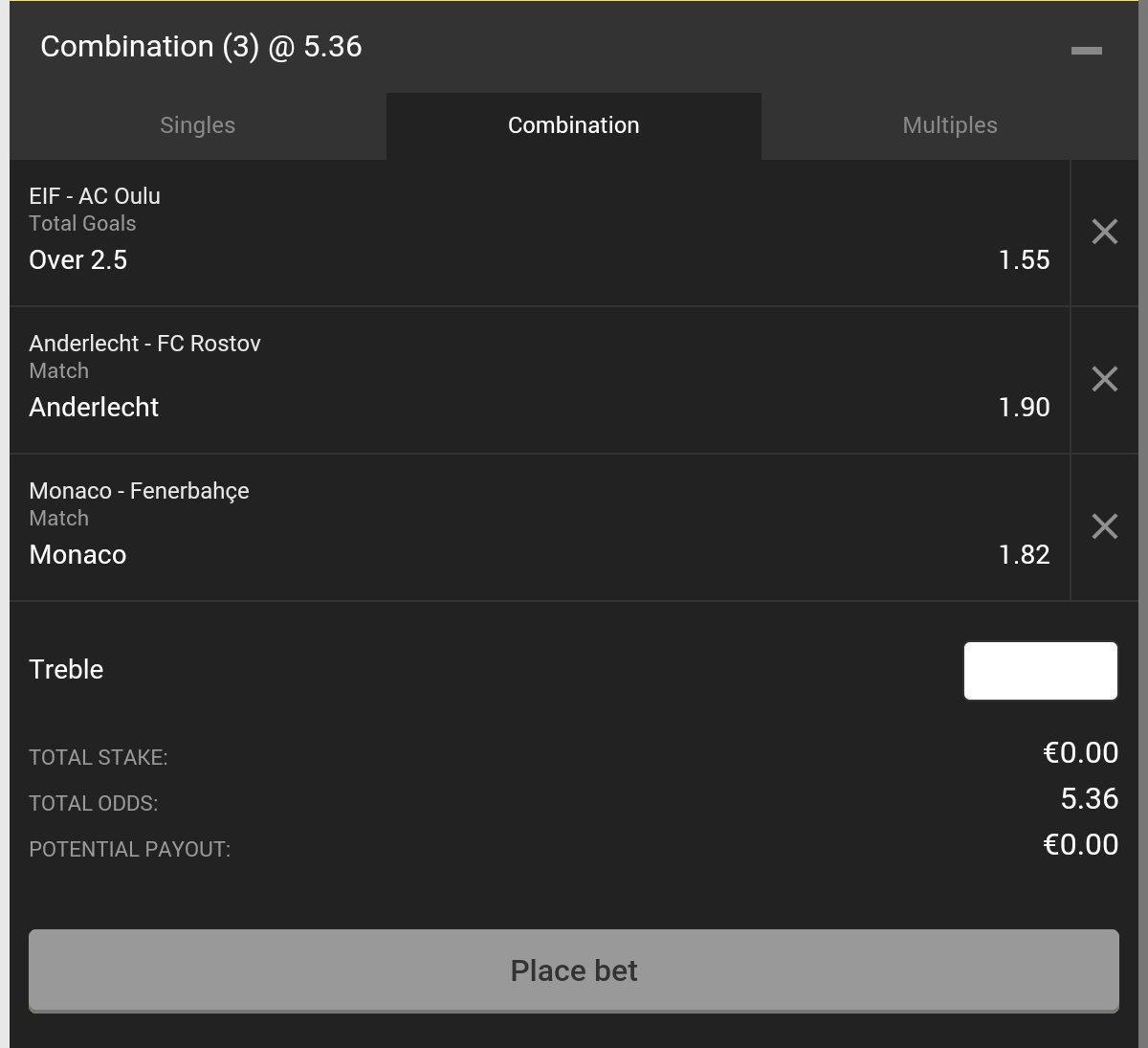 SliceTips's tweet image. PREMATCH TREBLE