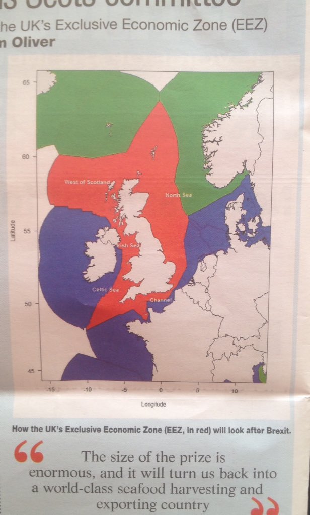 Goglington's tweet photo. Interesting chart depicting what we should expect to happen to #British #fisheries area after #Brexit https://t.co/giBaaHiiUa