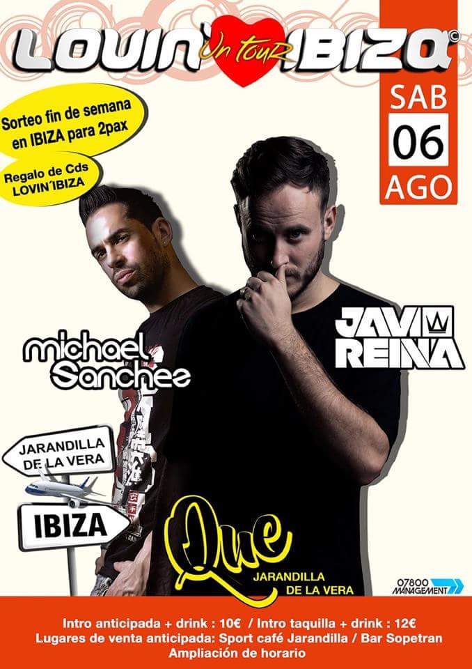 Agosto...  donde disfrutar del mejor Sabado si no es en Discoteca Qué !