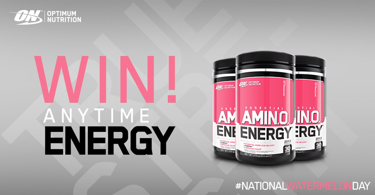 #RT + Follow for your chance to win our Watermelon #AminoEnergy! #NationalWatermelonDay #AnytimeEnergy #TeamON