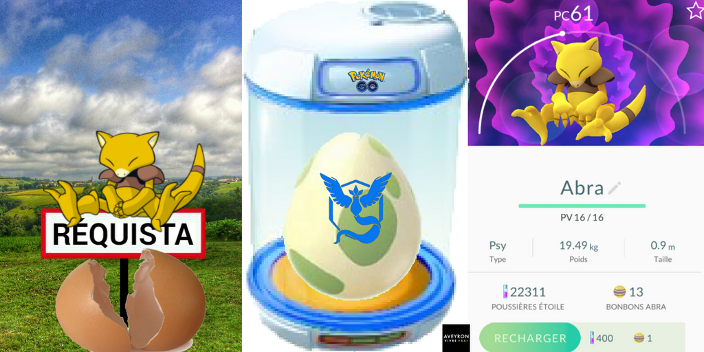 PokeGoAveyron's tweet photo. #CarnetRose #Aveyron:#Abra éclos dans la #TeamSagesse aujourdh'hui! 👍 #PokemonGO #PokeGoAveyron 🌿🌾🌿 #TeamMystic 🙌 https://t.co/f6e2qiEpyL