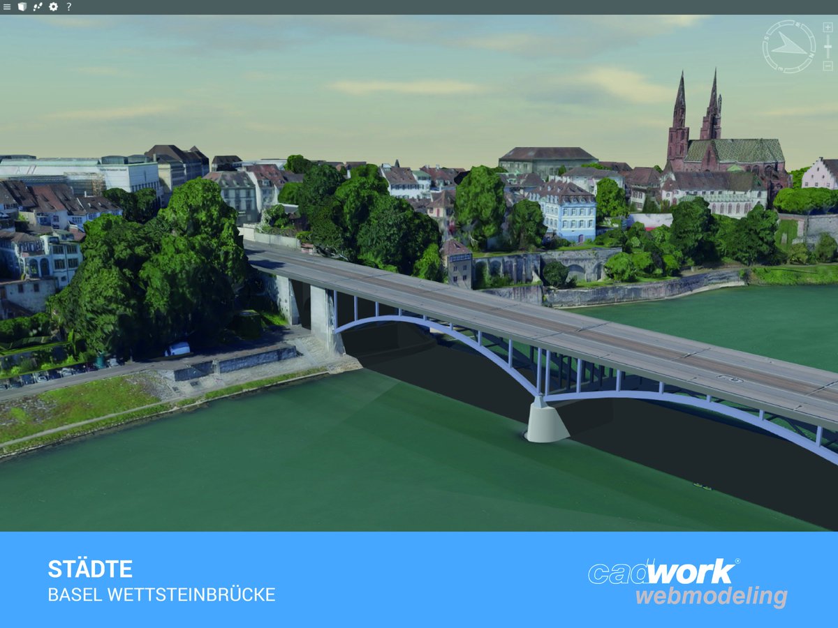 Ein Stück #BASEL in #3D! Überquert #virtuell die #Wettsteinbrücke im „Walking Mode“.
web.cadwork.ch/view.php?model…