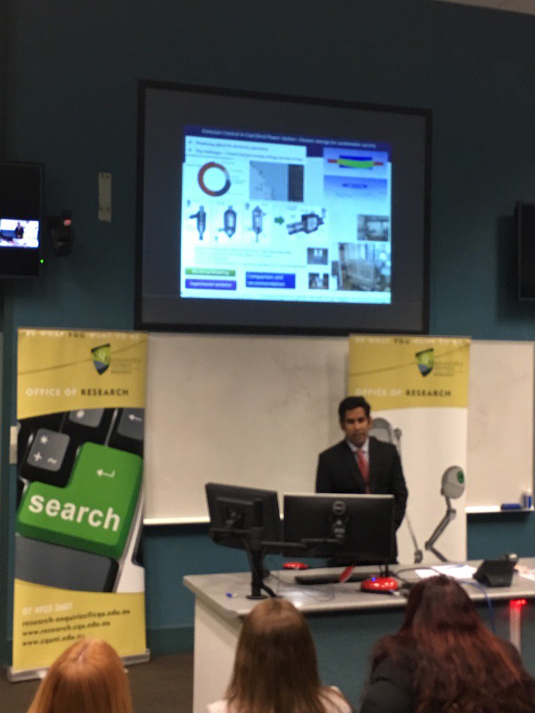 chappertech's tweet photo. @CQUni #3MT - Sayam, the dust the dust the dust. Enlightening us in emission cleanup https://t.co/Y8Apm1EdY3