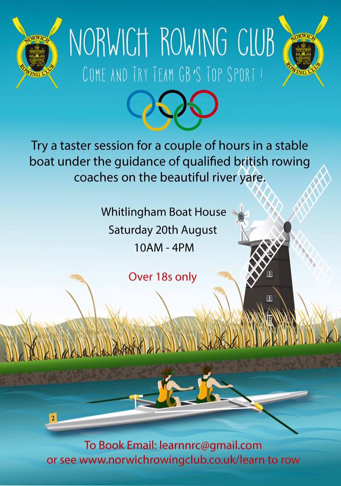 Our Upcoming #rowing #TasterDay is taking place on 20th August, Get Involved!!