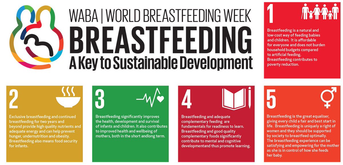 WHO_Europe's tweet photo. #Breastfeeding is a key to sustainable development. See how it links to #SDGs 1-5 #GlobalGoals #WBW2016 https://t.co/3p3rSapZRb