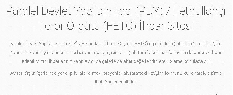 Kamuoyuna Saygıyla duyurulur.

fetoihbar.net 

#fetoihbar