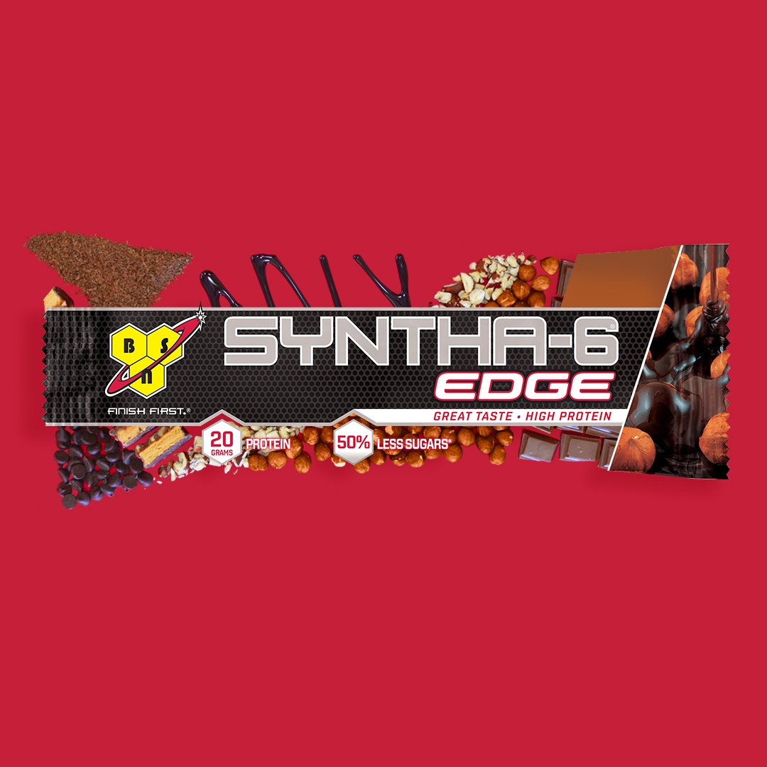 TeamBSN's tweet photo. The new Syntha-6 Edge protein bars are here!  Can you guess the first flavour? #TasteTheEdge https://t.co/LCirS5qfBj