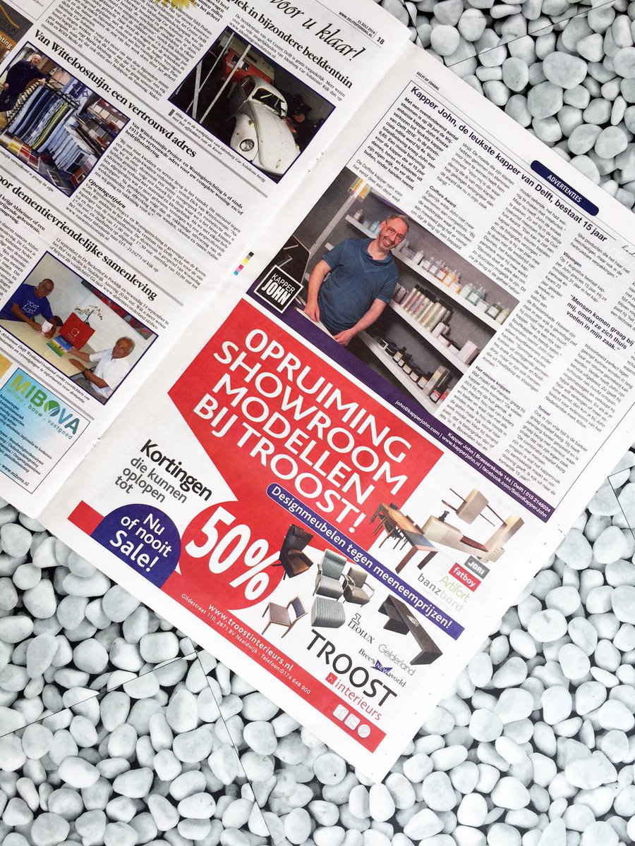 Heeft u onze advertentie al gezien? #delftopzondag #designsale #naaldwijk #opruiming #delft