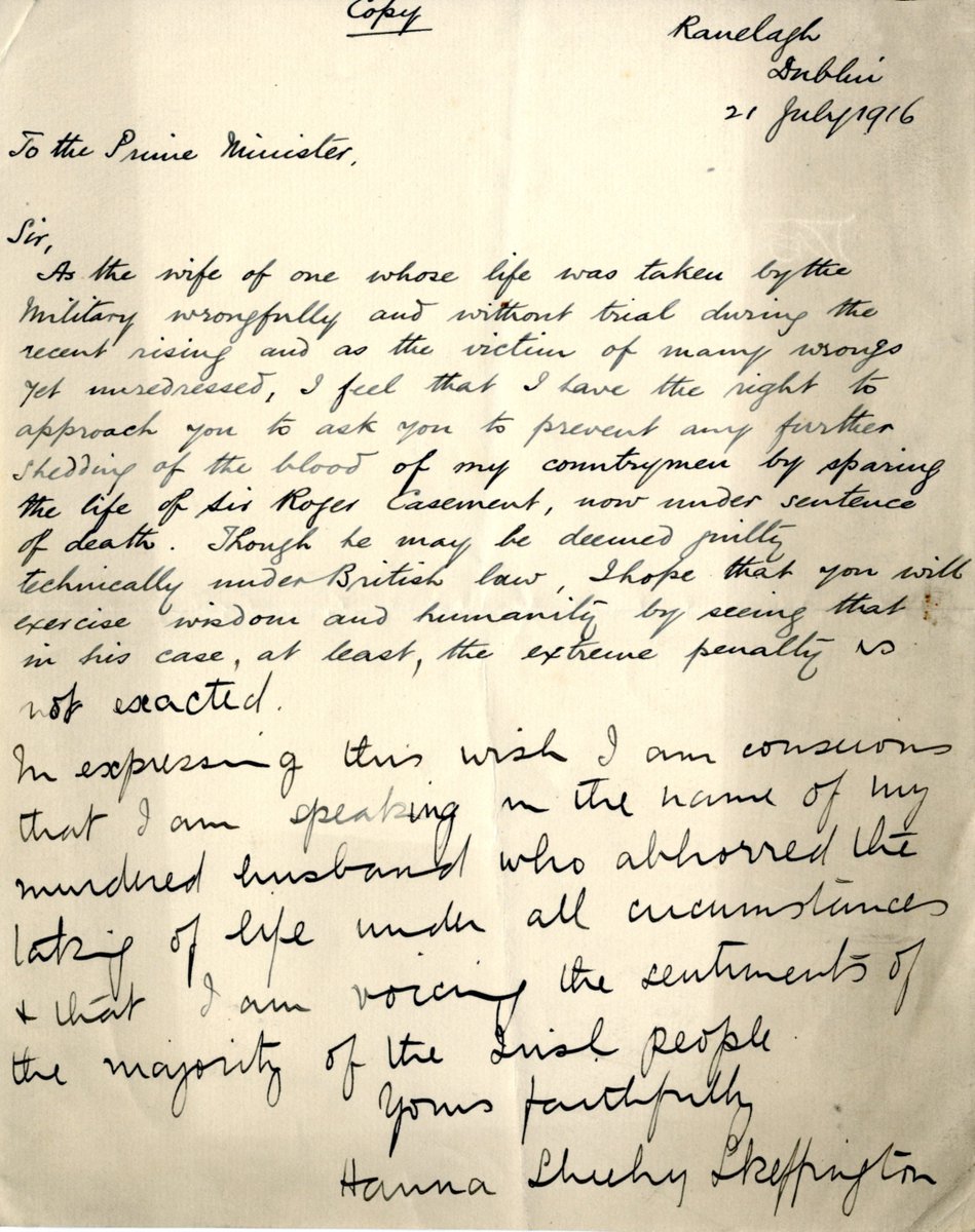 LissadellHouse's tweet photo. #EvaGoreBooth &amp; #HannaSheehySkeffington campaigning for clemency for #RogerCasement - letter to the Prime Minister https://t.co/Mn9AEFj9Nt