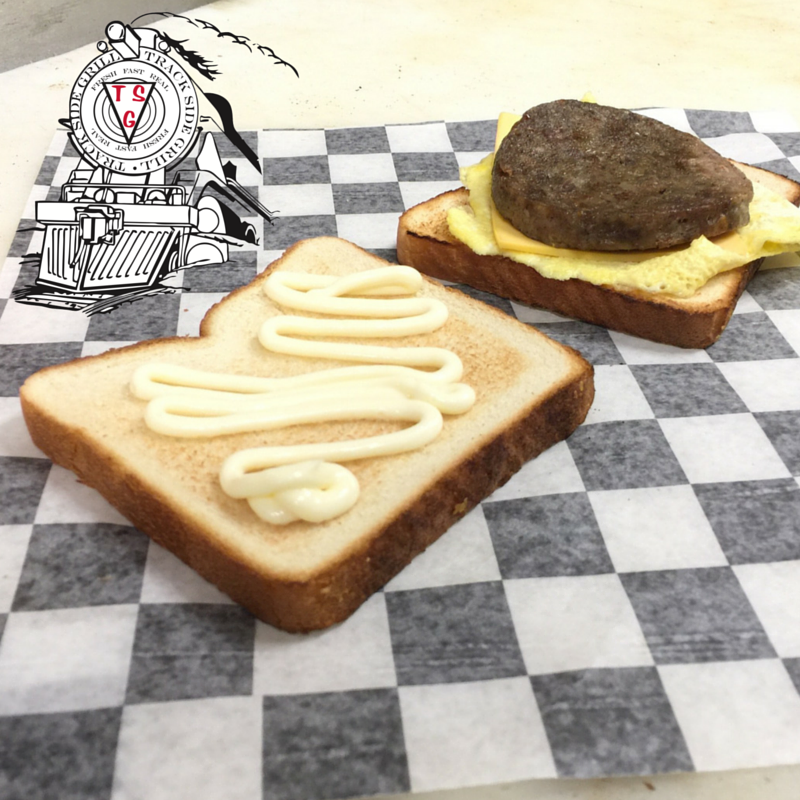 trackside_grill's tweet photo. #sausage + #egg +#cheese = perfection https://t.co/UzCepGd0eq