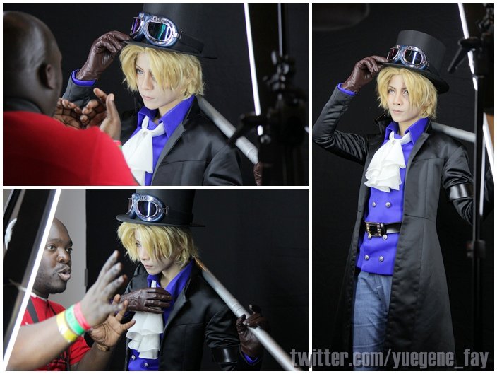 Yuegene Fay One Piece Sabo Cosplay Photoshoot Behind The Scene Video Group Shot Sabo Chopper Ain ๑ ๑ ۶ Onepiece