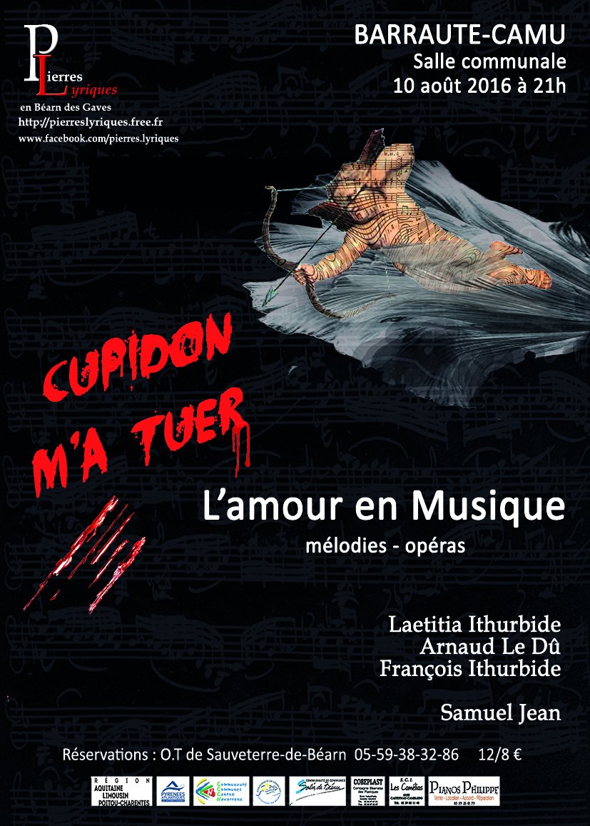 Mercredi10 août à 21h à Baraute-Camu, "Cupidon m'a Tuer!" Venez découvrir la vérité sur le crime de l'amour...