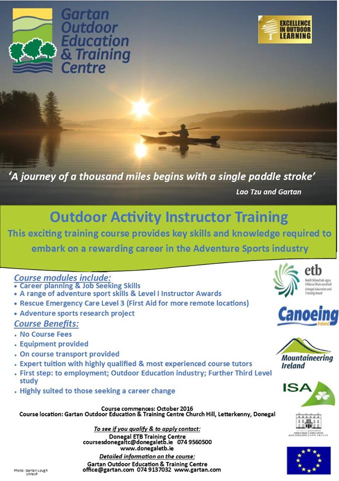 GartanOETC's tweet image. Are you interested in a career in the outdoors? Contact 074 91 37032 or email office@gartan.com
#outdoors #career