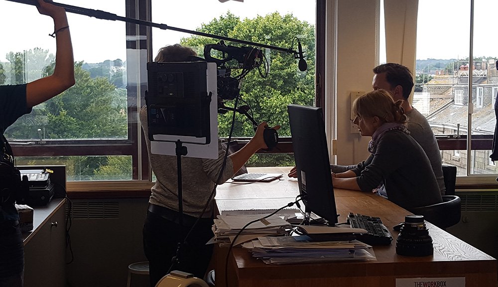 hi9here's tweet photo. @workboxpenzance Another shot of #Filming last week with #DistilleryTV #Google - TY for all your support https://t.co/qsjPppyWnY