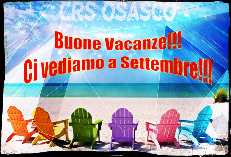 CrsOsasco's tweet photo. #BuoneVacanze
Lo staff non riposa ...ma pensa a come deliziarvi al suo rientro!!! https://t.co/xPsIuqKPLA