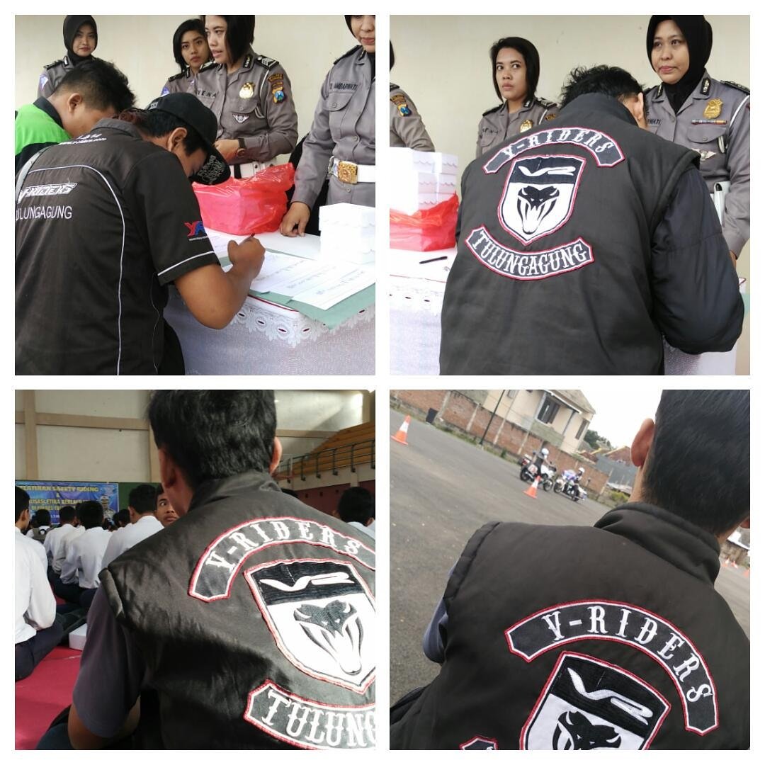 Acara Pelatihan Safety Riding &amp; Sosialisasi Etika Berlalu Lintas oleh Polres Tulungagung di Gor Lembu Peteng.