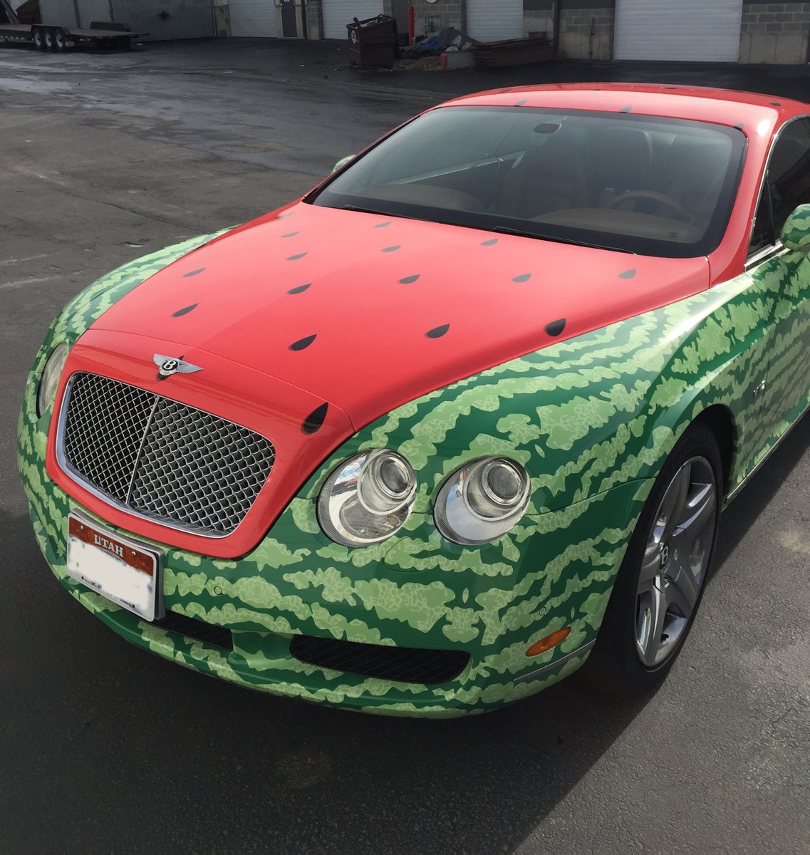 RDVauxhall's tweet photo. So it's #NationalWatermelonDay apparently! What better way to celebrate it than with this fruity #Bentley! https://t.co/UlaI3D0omG