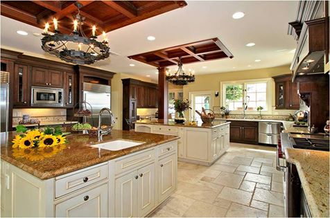GraniteGuyCo's tweet photo. Luxury Modern #Kitchen Lighting Home Interior Design Ideas, Large Kitchen Design with Cherry Cabinets! https://t.co/yqF6BH9TwC