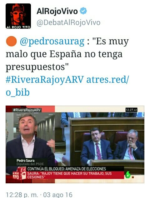666sitanimulli's tweet photo. Récord del @PSOE, en 6 minutos admite que no apoyar la formación de gobierno es malo para España, y les da igual😮. https://t.co/GOQRpSrrca