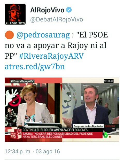 666sitanimulli's tweet photo. Récord del @PSOE, en 6 minutos admite que no apoyar la formación de gobierno es malo para España, y les da igual😮. https://t.co/GOQRpSrrca