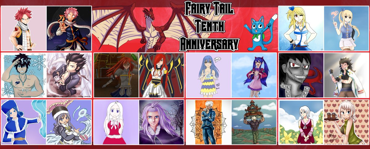 MoonMouseStudio's tweet photo. @hiro_mashima Thank you for 10 amazing years!  #FT連載１０周年祭り
We love you &amp; FT!
Artist list: https://t.co/s422SR1UPw https://t.co/Au7gnuTa4h
