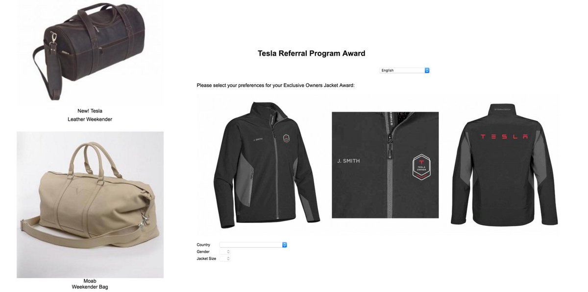 ElectrekCo's tweet image. Tesla releases new ‘Design Collection’ bag &amp;amp; ‘Exclusive Owners Jacket’ for referral program electrek.co/2016/08/03/tes…