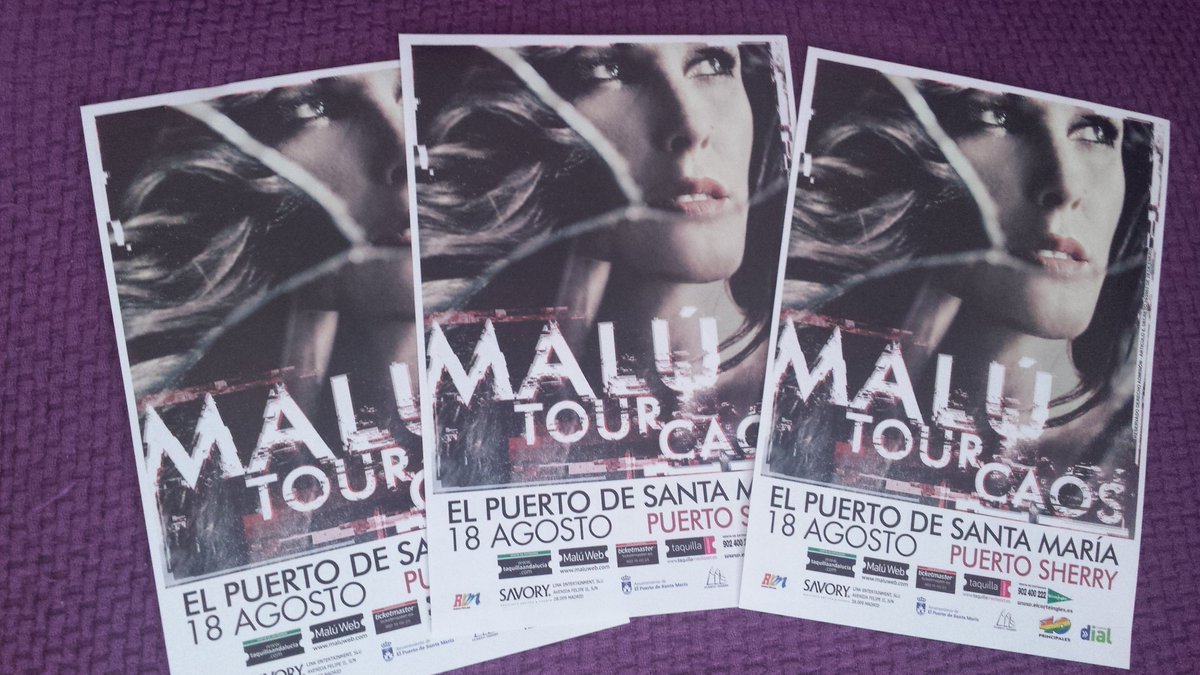 15 días🎤👌💃 tic tac <a href="/_MaluOficial_/">Malú</a> por primera vez en #ElPuerto <a href="/Puertosherry/">Puerto Sherry</a>