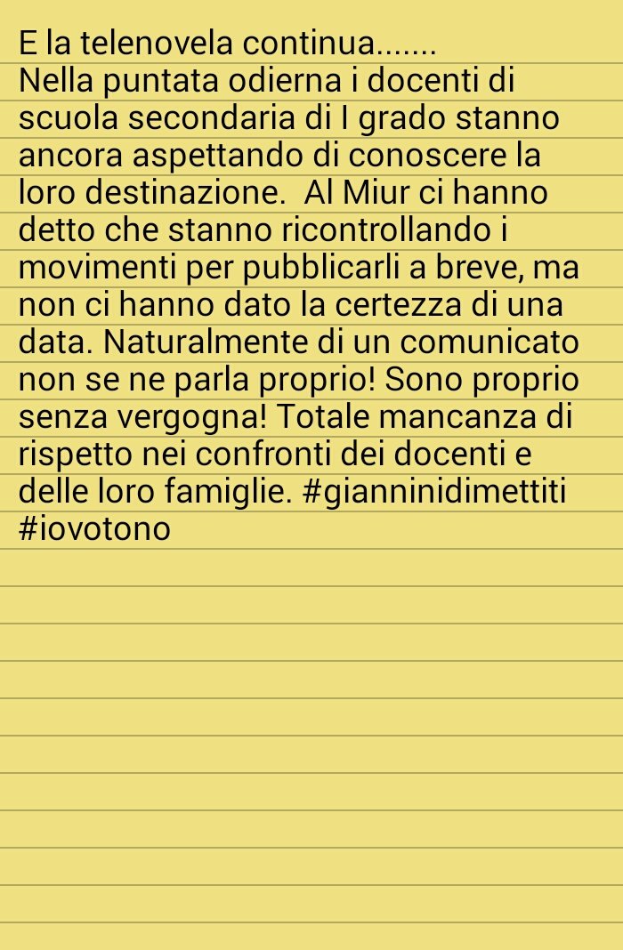 NoiGildaNapoli's tweet photo. Aspettando i #trasferimenti  di scuola secondaria di I grado #buonascuola https://t.co/wQePfmfrZS