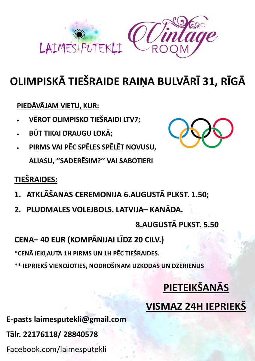verabondera's tweet photo. Olimpiskā tiešraide draugu lokā!!! Tas ir iespējams :)) Piesakies :) #OlympicGames #RioOlympics #2016 https://t.co/bhknSzZ4PM