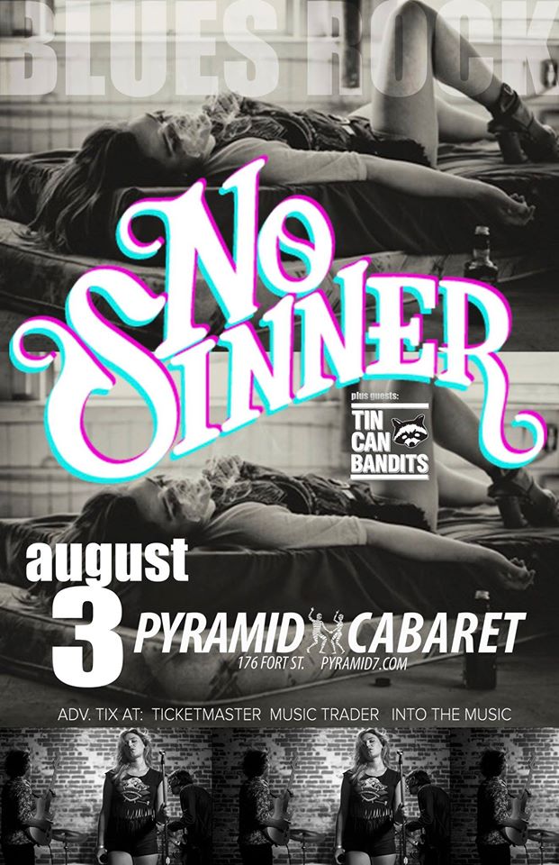 TinCanBandits's tweet photo. @NoSinnermusic with @TinCanBandits and @FighterFlightMB tonight at the @pyramidcabaret! #Winnipeg #WedNightPlans https://t.co/M8gzolGtxQ