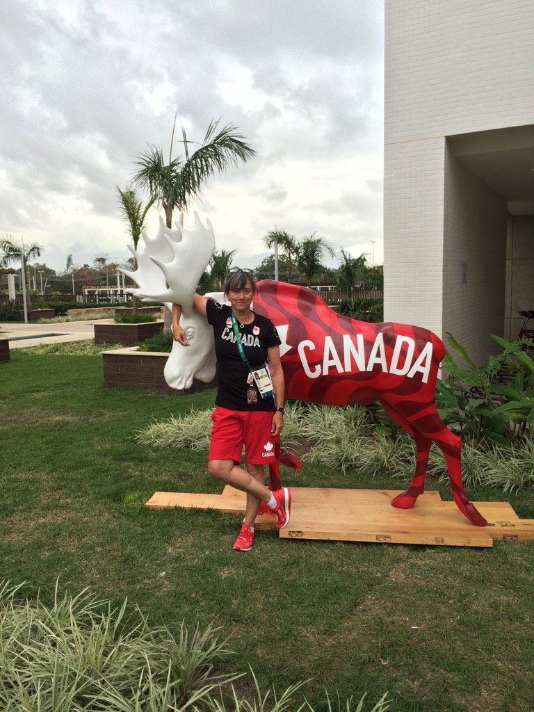 Just hanging out in the Village. <a href="/CyclingCanada/">Cycling Canada</a> #Rio2016 #remindsmeofhome