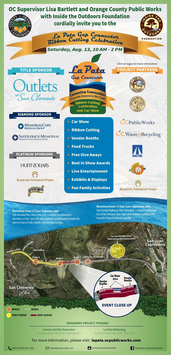 SAVE the DATE! Ribbon cutting #carshow La Pata and Camino Del Rio celebration <a href="/sanclementebuzz/">San Clemente Buzz</a> <a href="/SanJuanChamber/">SJC Chamber</a>