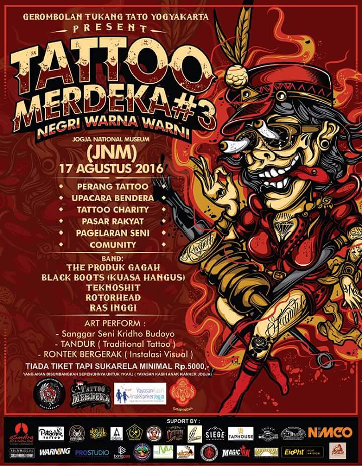 TATTOO MERDEKA #3 
-- NEGRI WARNA WARNI --