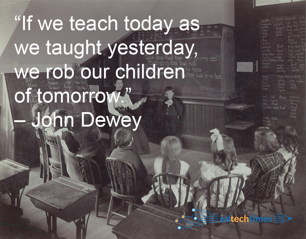 xrinlearning's tweet photo. “If we teach today as we taught yesterday, we rob our children of tomorrow.” –John Dewey #edchat #edquotes #teaching https://t.co/tjiWVgFPd7