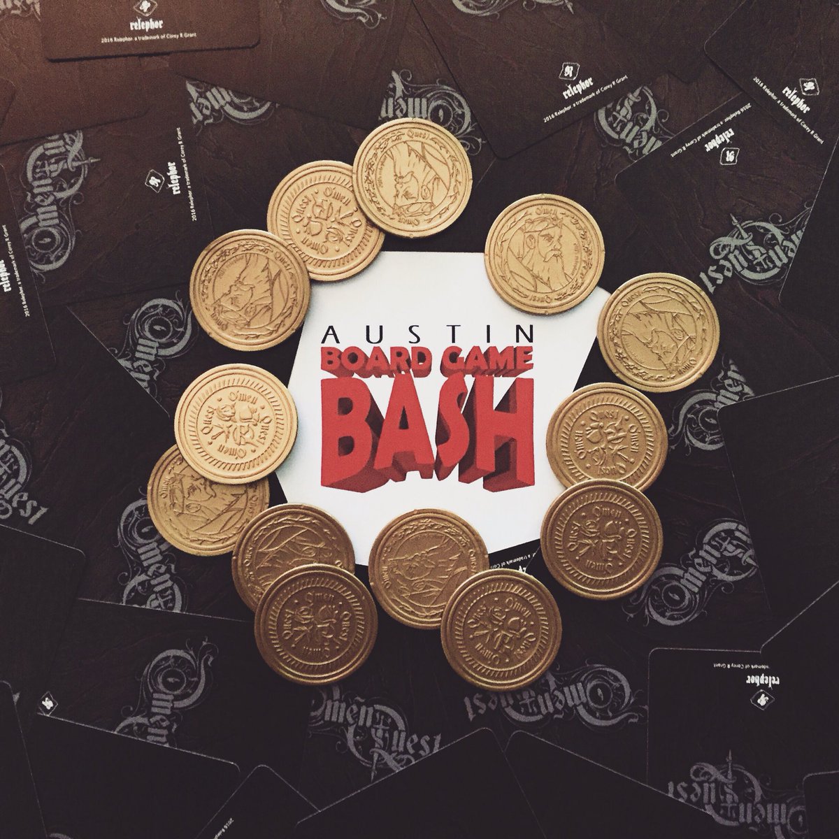 Relephorgames's tweet photo. Hey! I'll be play testing O'men Quest game next week @BoardGameBash, hope to see you there! #gamer #gaming #tabletop https://t.co/EhTkjWBWzq