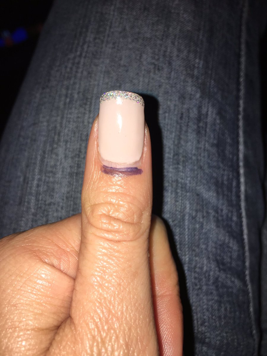 CarinCoode's tweet photo. Made my mark.  
....and thank you Sir for not ruining my nail polish. #ElectionDay  #ImVotingDA #voting4change https://t.co/9ecVME6aok