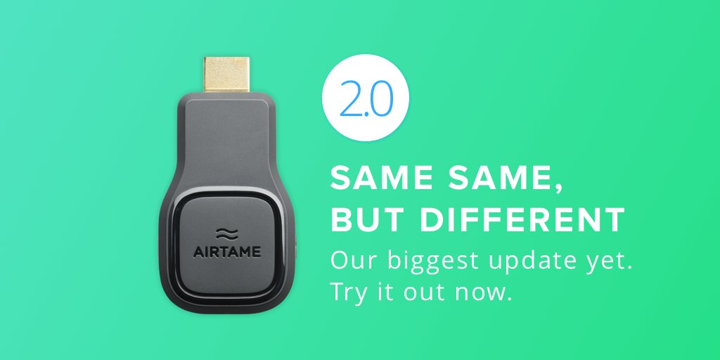 Airtame 2.0 is here! 🚀 The device is the same but the software is different and oh so good 😍 airtame.com/introducing-ai…