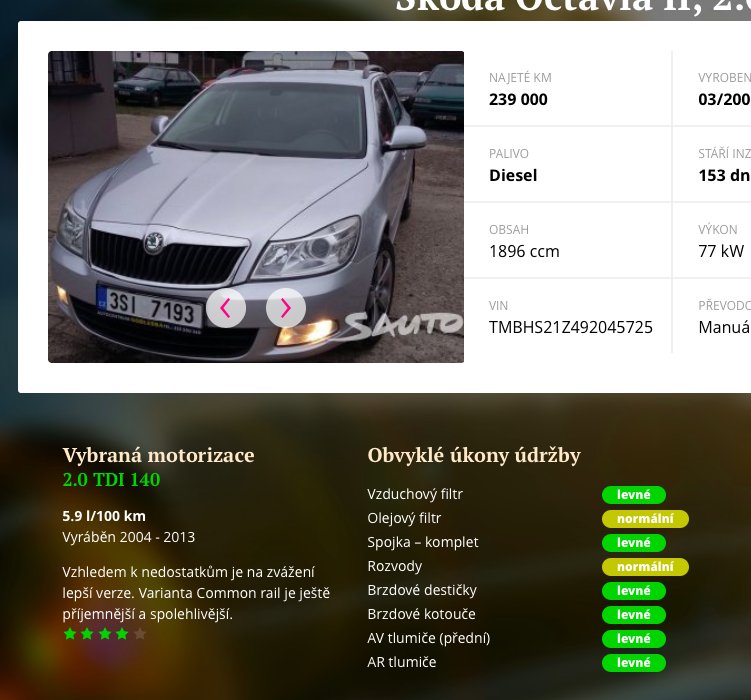 HotCar_io's tweet photo. Info o motoru konkrétního inzerátu je nyní nahoře – hned na očích. :) U všech inzerátů. https://t.co/ezAhNrBUki https://t.co/q1LwsPloDF